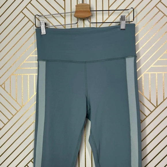 Athleta Elation Rib Trim 7/8‎ Tight Gray Seafoam Green Size Medium Tall - Picture 3 of 12